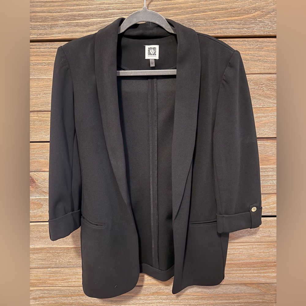 Anne Klein Black Blazer with Buttoned Sleeves